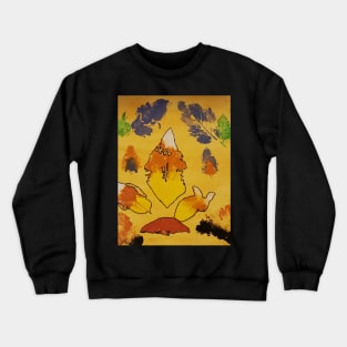 Fall Leaf Print Pattern Crewneck Sweatshirt